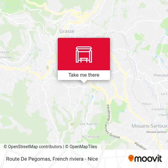 Route De Pegomas map