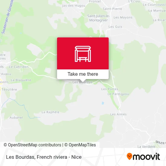 Les Bourdas map