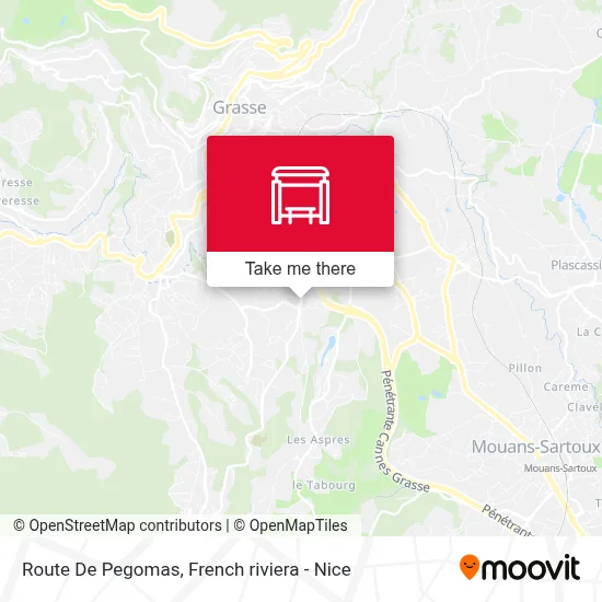 Route De Pegomas map