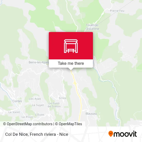 Mapa Col De Nice