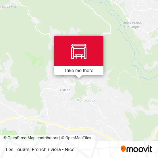 Les Touars map