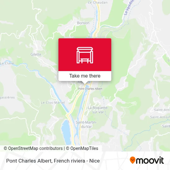 Pont Charles Albert map