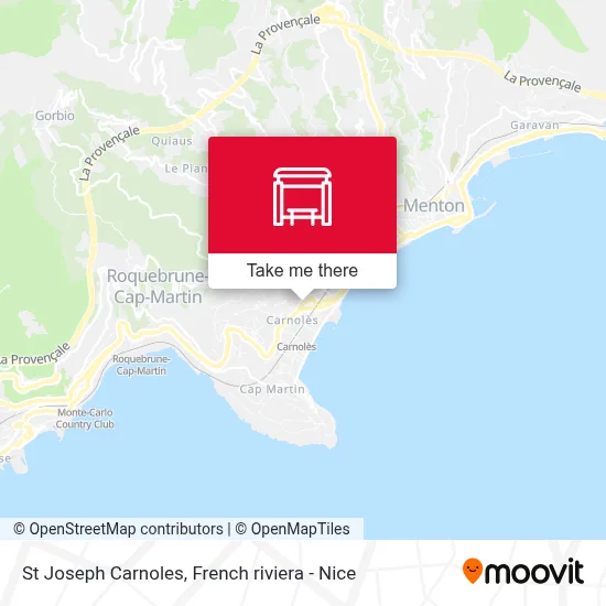St Joseph Carnoles map