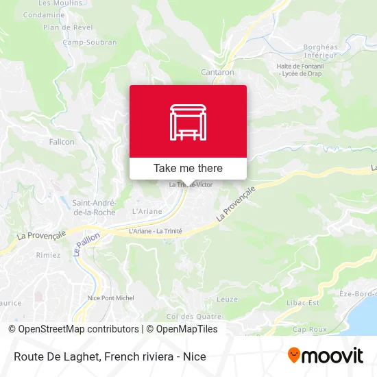 Route De Laghet map