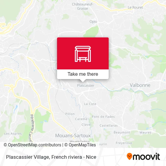Plascassier Village map