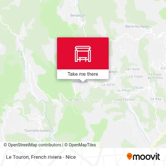 Le Touron map