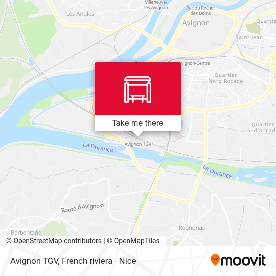 Avignon Tgv map