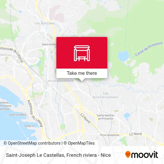Saint-Joseph Le Castellas map