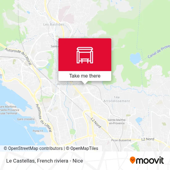 Le Castellas map