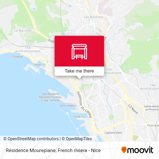 Mapa Résidence Mourepiane