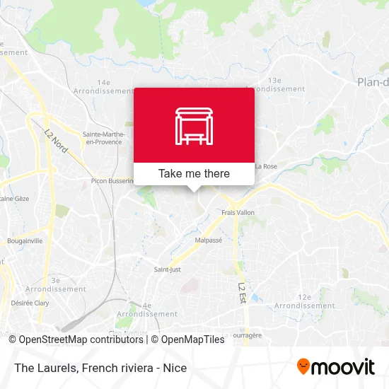 Les Lauriers map