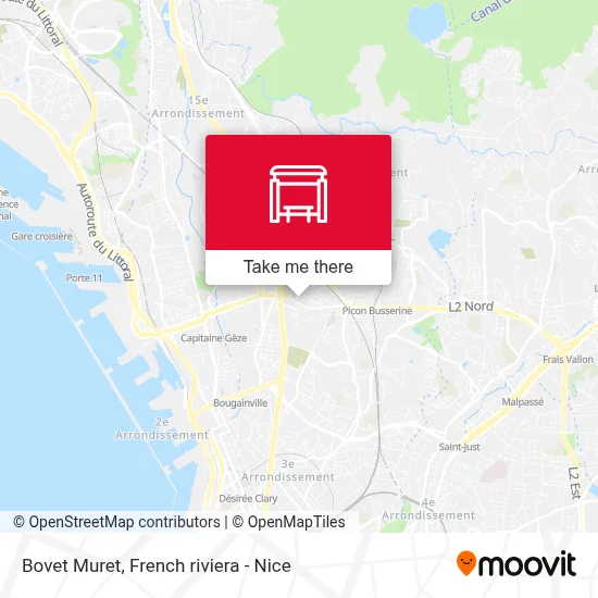 Bovet Muret map