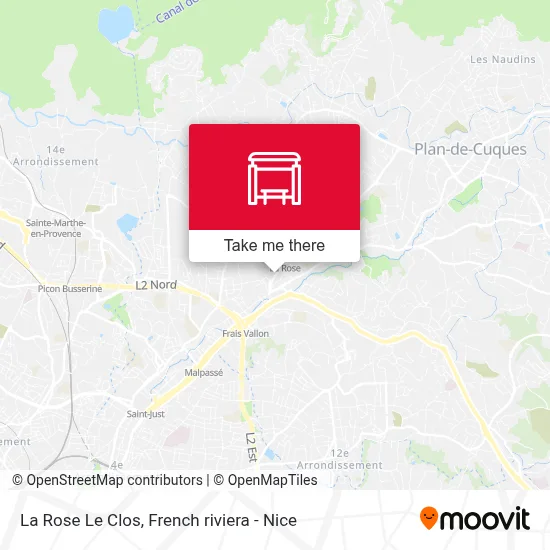 La Rose Le Clos map