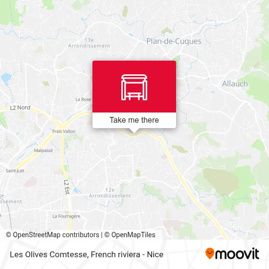 Les Olives Comtesse map
