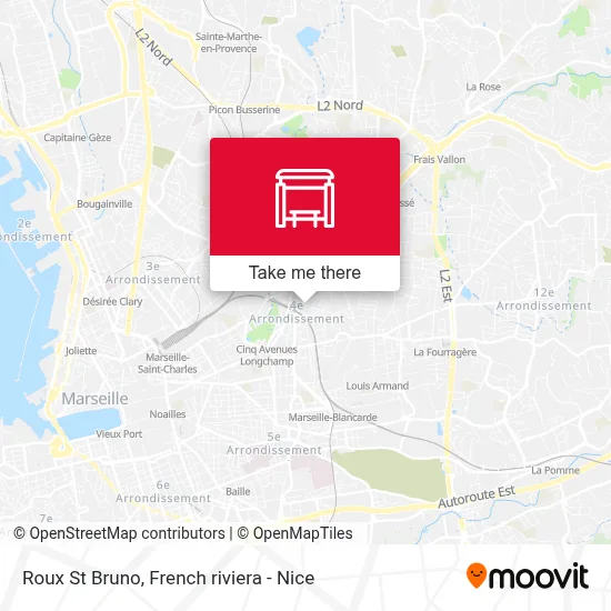 Mapa Roux St Bruno