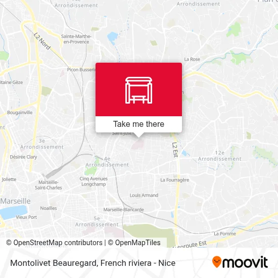 Montolivet Beauregard map