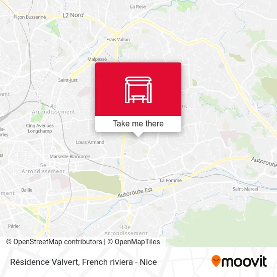 Résidence Valvert map