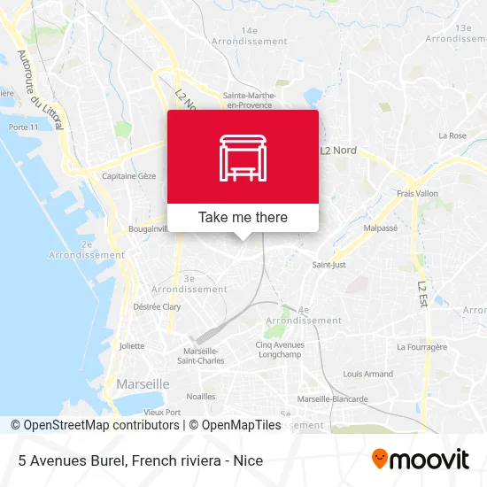 5 Avenues Burel map
