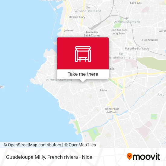 Guadeloupe Milly map