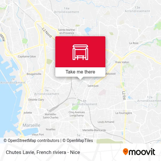 Chutes Lavie map