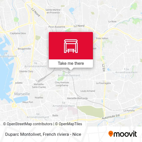 Duparc Montolivet map