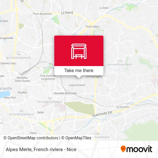 Alpes Merle map