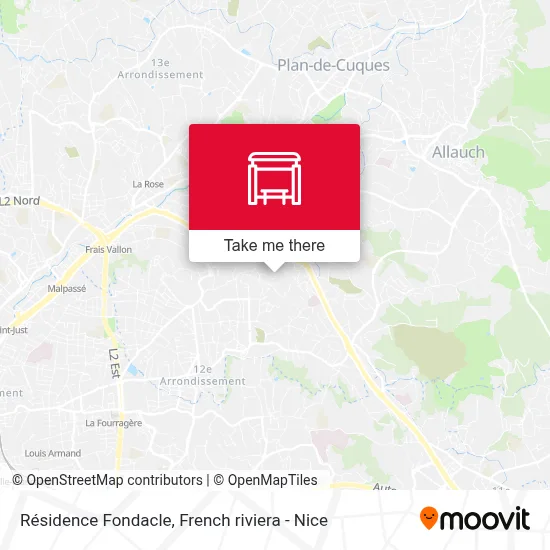 Résidence Fondacle map