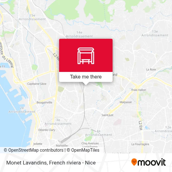 Monet Lavandins map