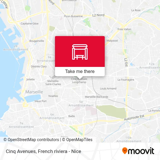 Cinq Avenues map