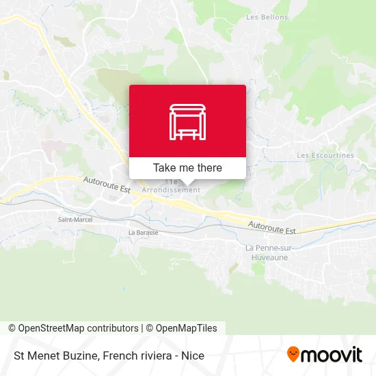 St Menet Buzine map