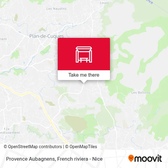 Provence Aubagnens map