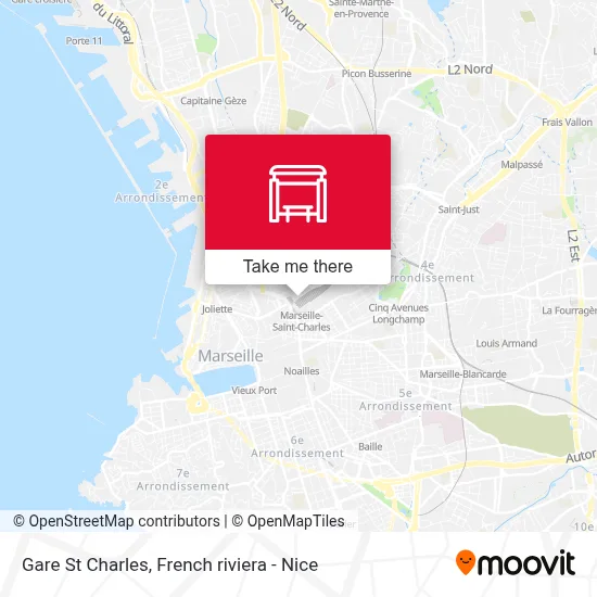 Gare St Charles map