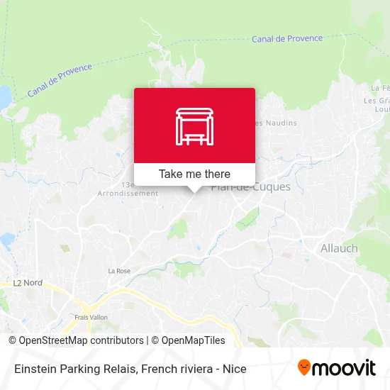 Einstein Parking Relais map