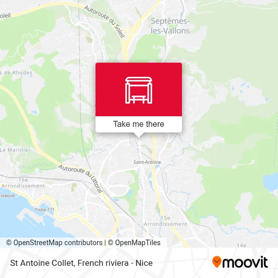 St Antoine Collet map