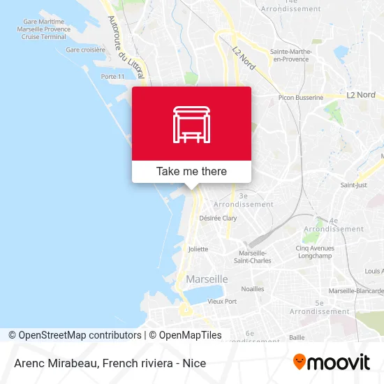 Arenc Mirabeau map