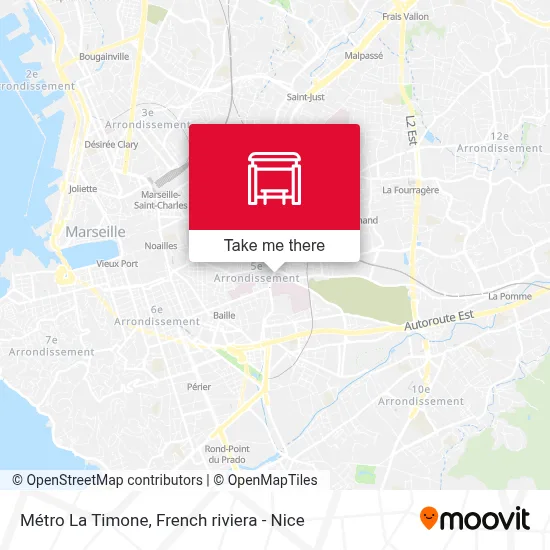 Métro La Timone map