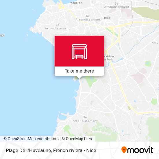 Plage De L'Huveaune map