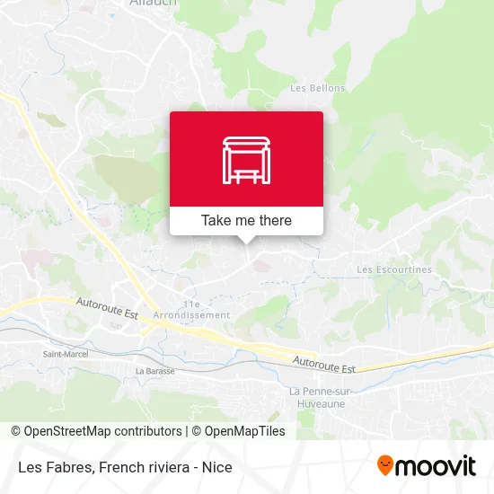 Les Fabres map