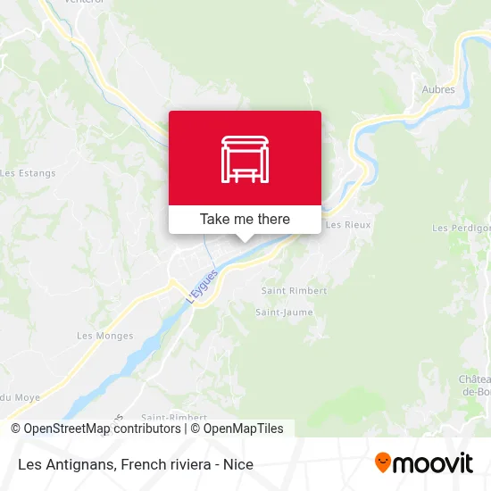 Les Antignans map