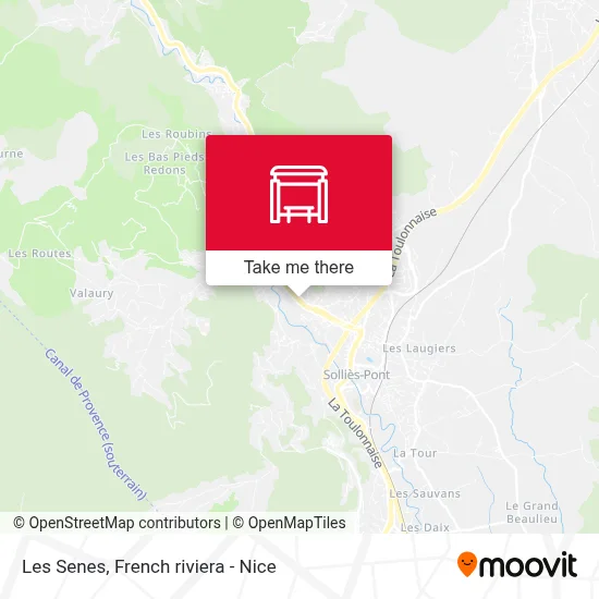 Les Senes map