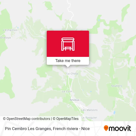 Pin Cembro Les Granges map