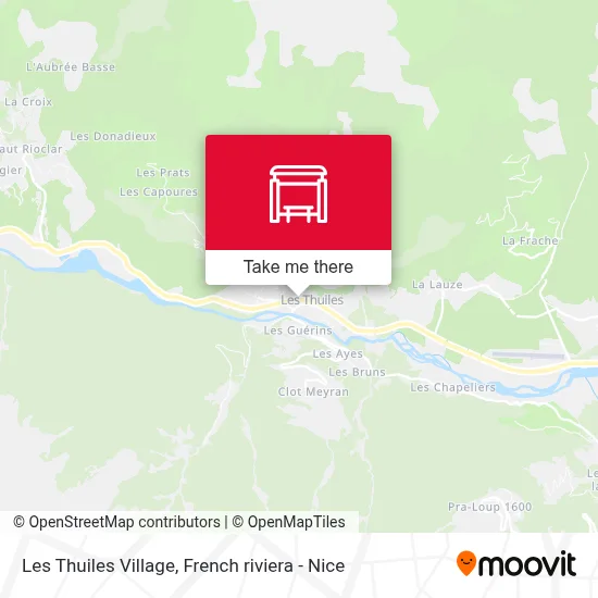 Les Thuiles Village map