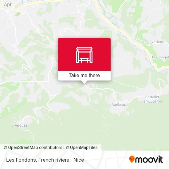 Les Fondons map