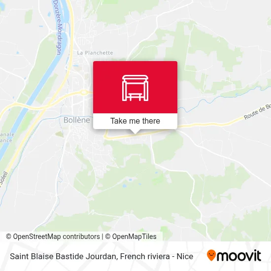 Saint Blaise Bastide Jourdan map
