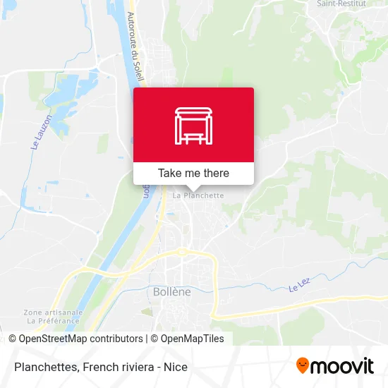 Planchettes map