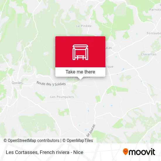 Les Cortasses map