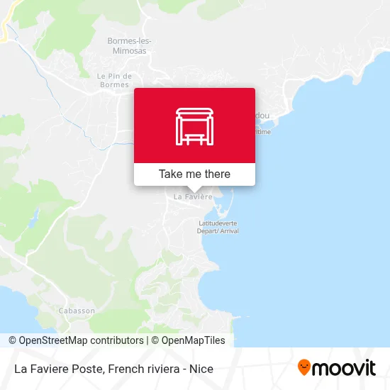La Faviere Poste map