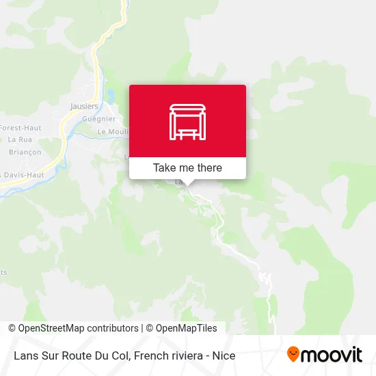 Lans Sur Route Du Col map