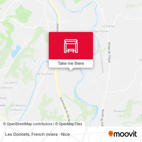 Les Donnets map