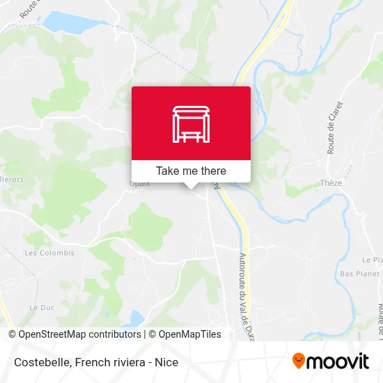 Costebelle map